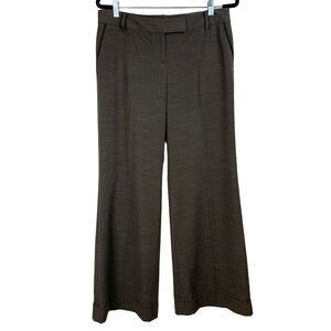 Outback Red Rolled Cuff Brown Wide leg Trousers Pants Size 8